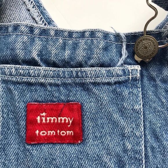 Vintage Timmy tom tom denim overalls VGUC 3T - Picture 3 of 8